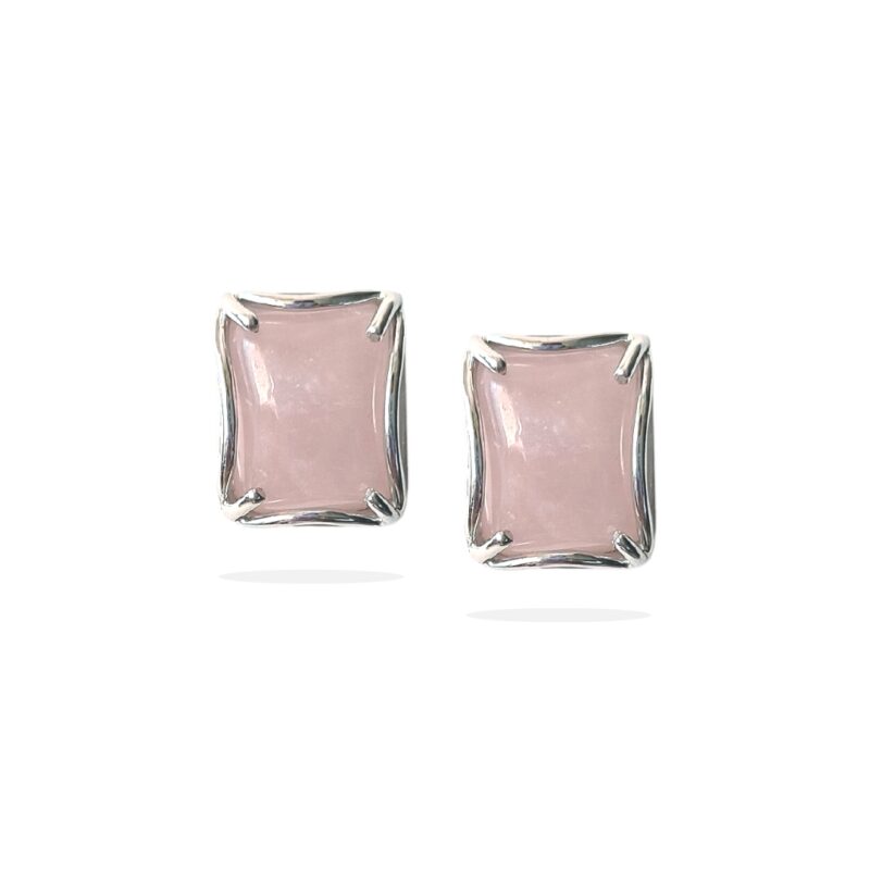 Pink Stone Tumble Studs