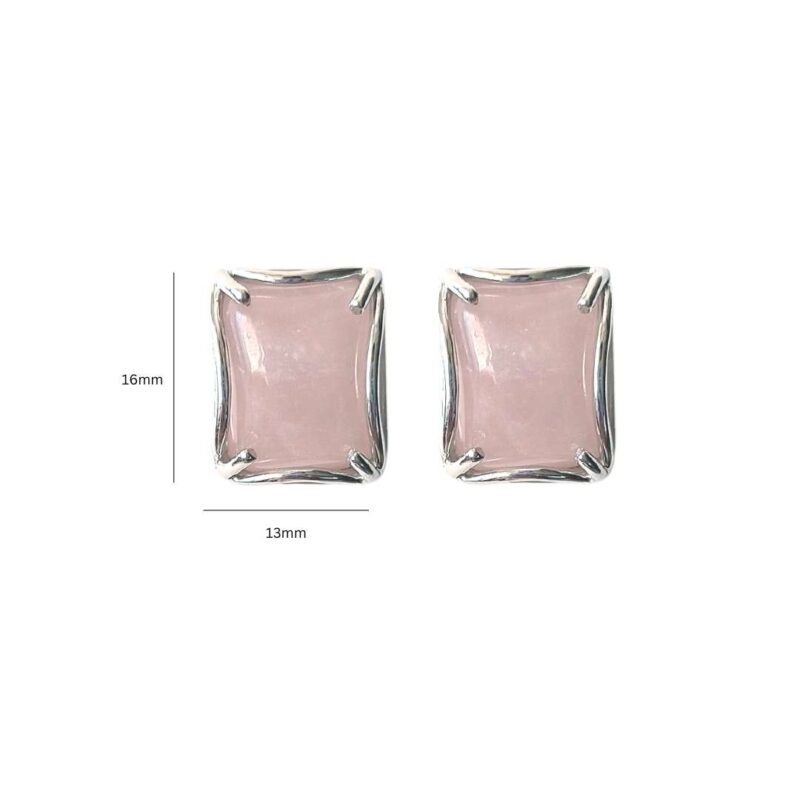 Pink Stone Tumble Studs - Image 2