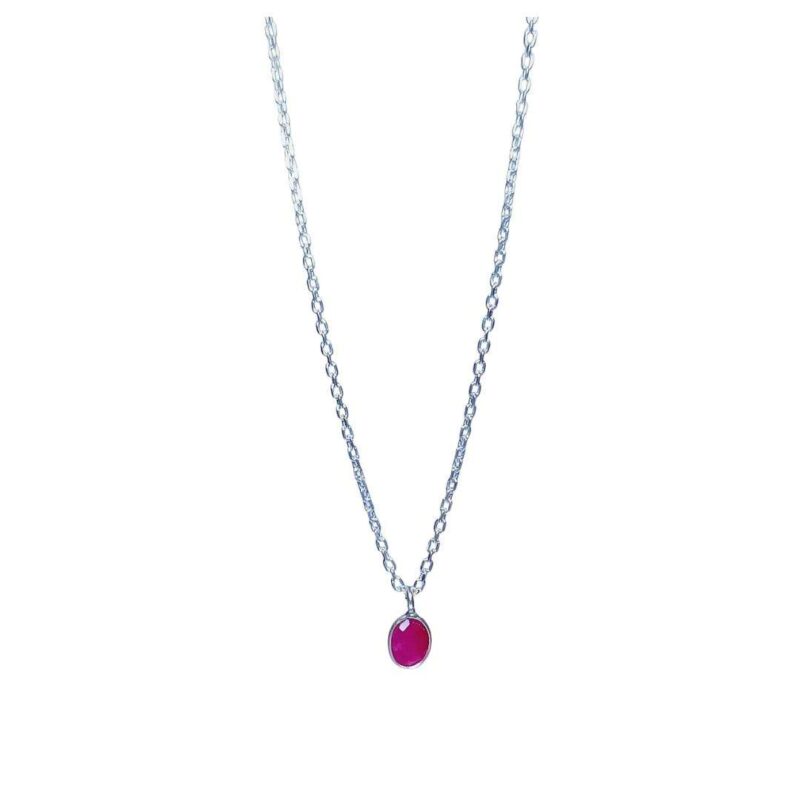 Dyed Ruby Chain Necklace