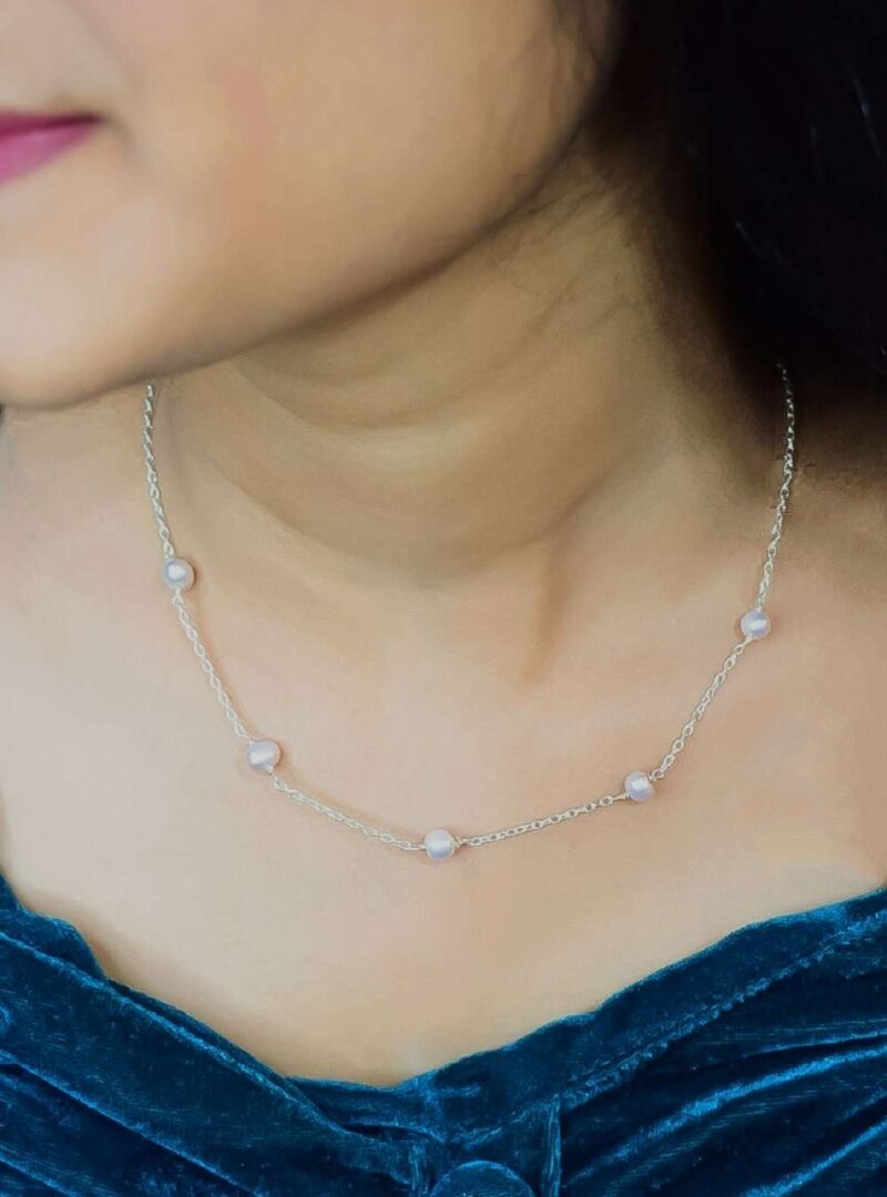 Sterling Silver Pearl Choker - Image 3