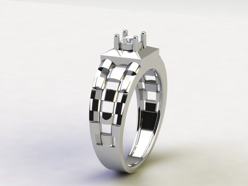 Watch Band Silver Mens Ring - Image 3