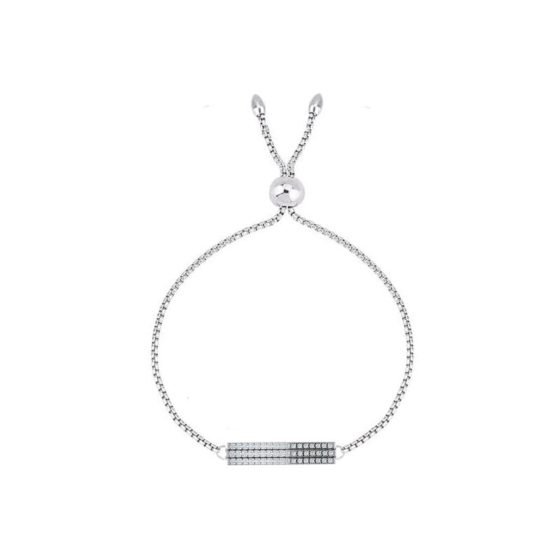 CZ Slider Bar Bolo Bracelet