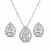 Halo Drop Necklace Set