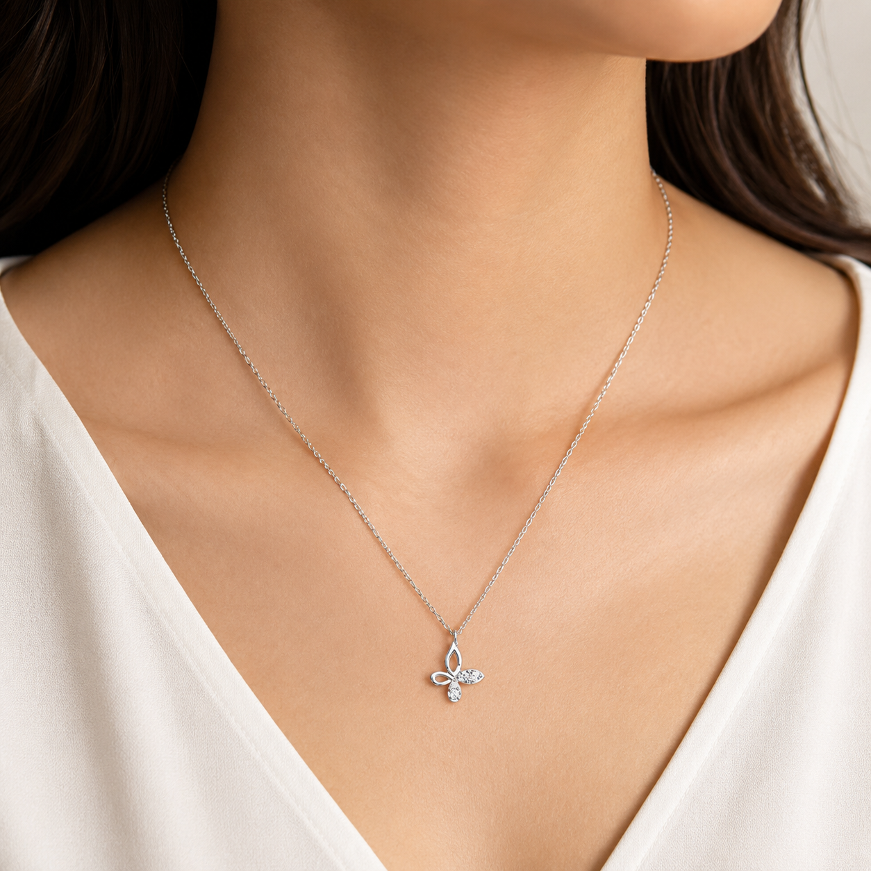 Butterfly Charm Necklace - Image 2