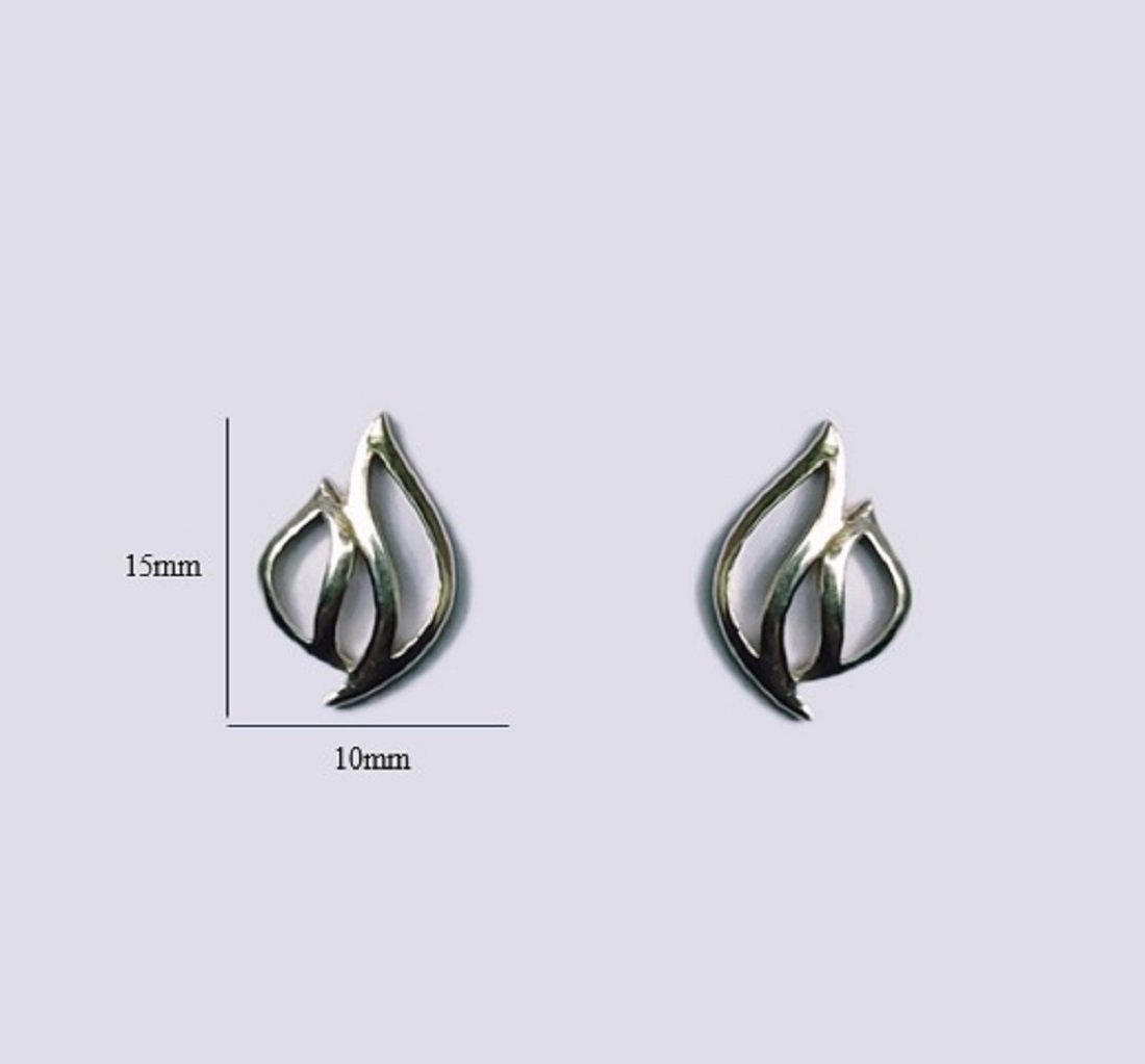 Lotus Stud Earrings - Image 2